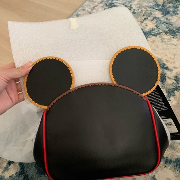 NWT COACH Disney Mickey Mouse X Keith Haring Kisslock Leather Bag Crossbody - Picture 4 of 12